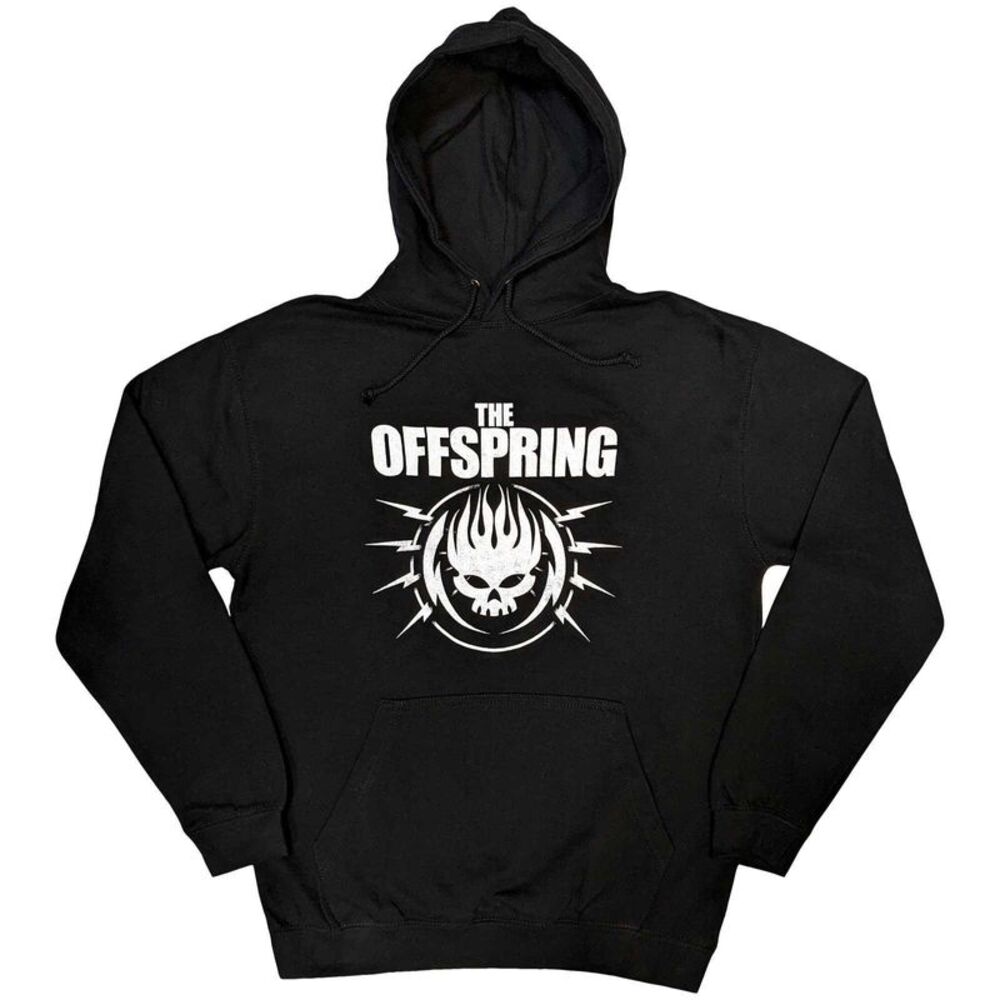 The Offspring Unisex Adult Bolt Logo Hoodie / Black